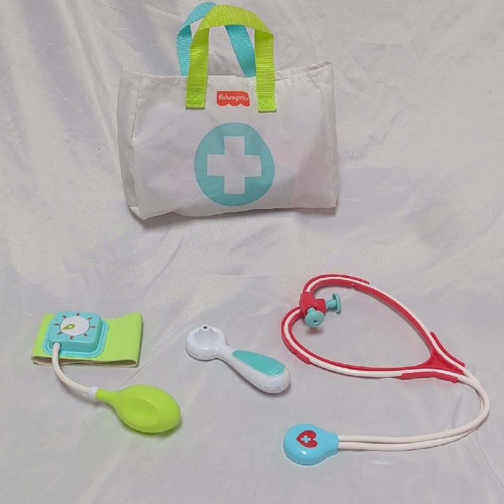 Fisher-Price Doctor Nurse Pretend Play Bag Incomplete Stethoscope Blood Pressure